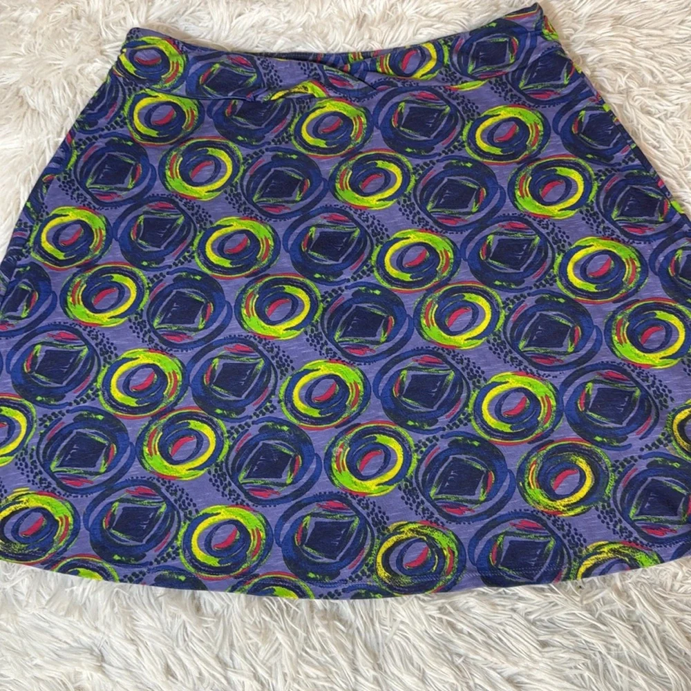 REI Skirt Womens Size Mediu Aldervale Knit Active Blue Multi Color Chambray MED